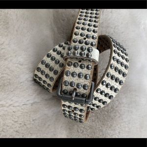 J. Crew leather studded belt